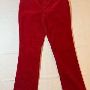 Talbots Vibrant Red Corduroy Trousers 10P
